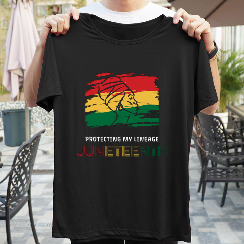 2025 Cross-Border Summer European and American 1865 Juneteenth Day June Feminist Men's and Women's Short-Sleeved T-Shirts