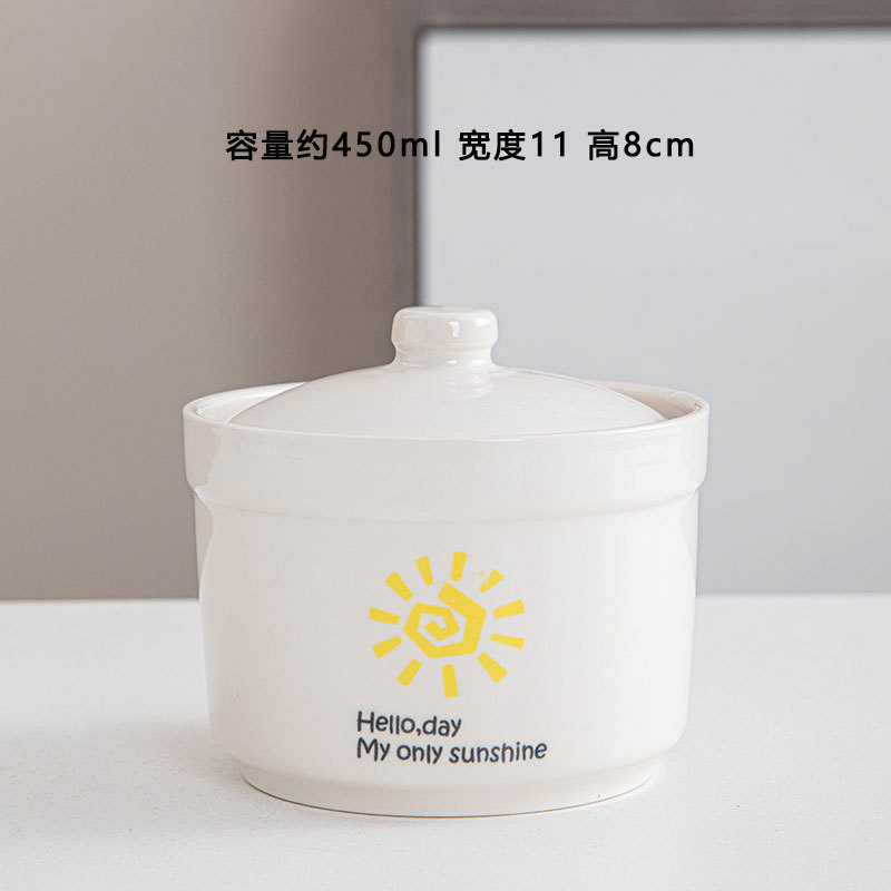 Taza de estofado de olla de barro guisada recta en agua, olla de estofado de una persona, olla de sopa con tapa, shaxian snack, nido de pájaro, olla de sopa hirviendo de cerámica