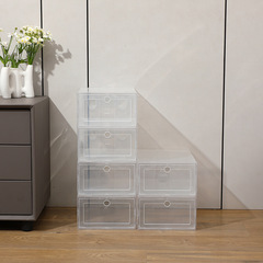 大型で厚みのある透明プラスチック製の靴箱、家庭用靴収納ボックス、靴棚、靴箱、メーカー直販、家庭用収納