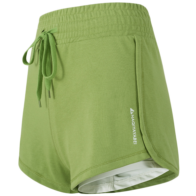 Cross-border Anti-light Sports Running Shorts High Waist Casual Quick-drying Breathable Three-part Pants with Lining New Thin