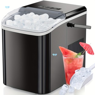 Countertop Ice Maker 9 Cubes in Only 6 Minutes 26.5Lbs Per