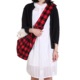 Xbd178 red and black checkered mobile phone bag adjustable