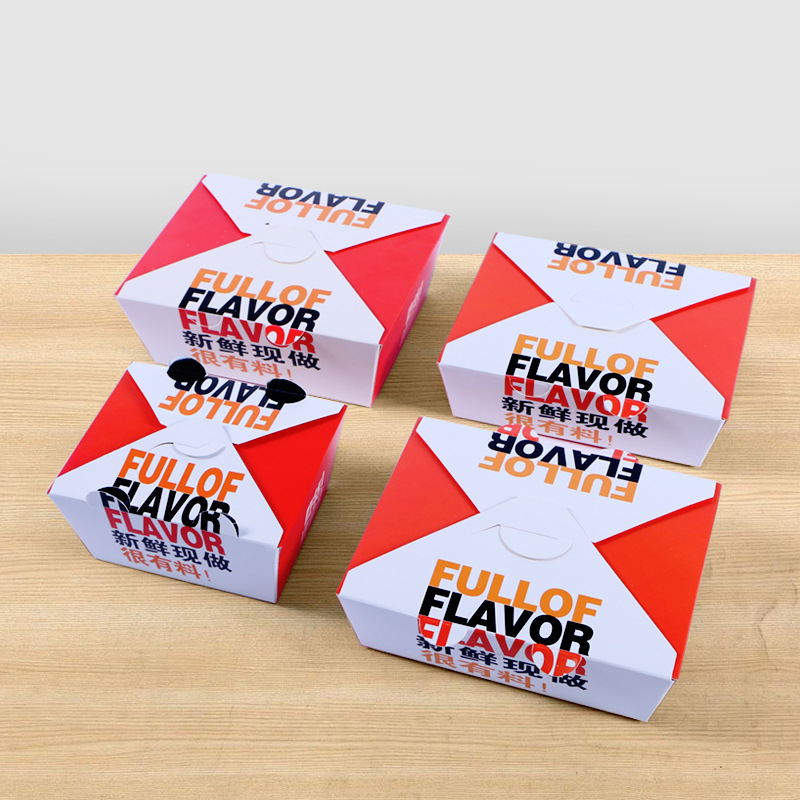 炸鸡打包盒新鲜现做盒免折外卖小吃餐饮炸鸡翅一次性油炸食品餐盒