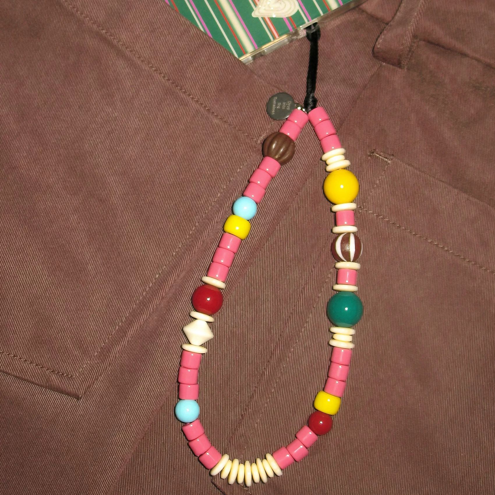 PP, PVC Material Geometric Pattern Casual Geometric PP PVC Beaded Mobile Phone Chain