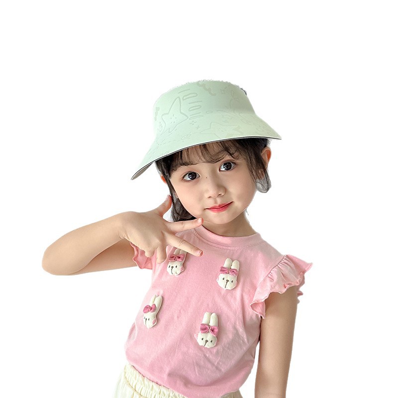 Sombrero de protección solar para niños Sombrero de verano al aire libre Sombrero de niña Sombrero de bebé Sombrero de techo vacío Deportes al aire libre Sombrero de niño