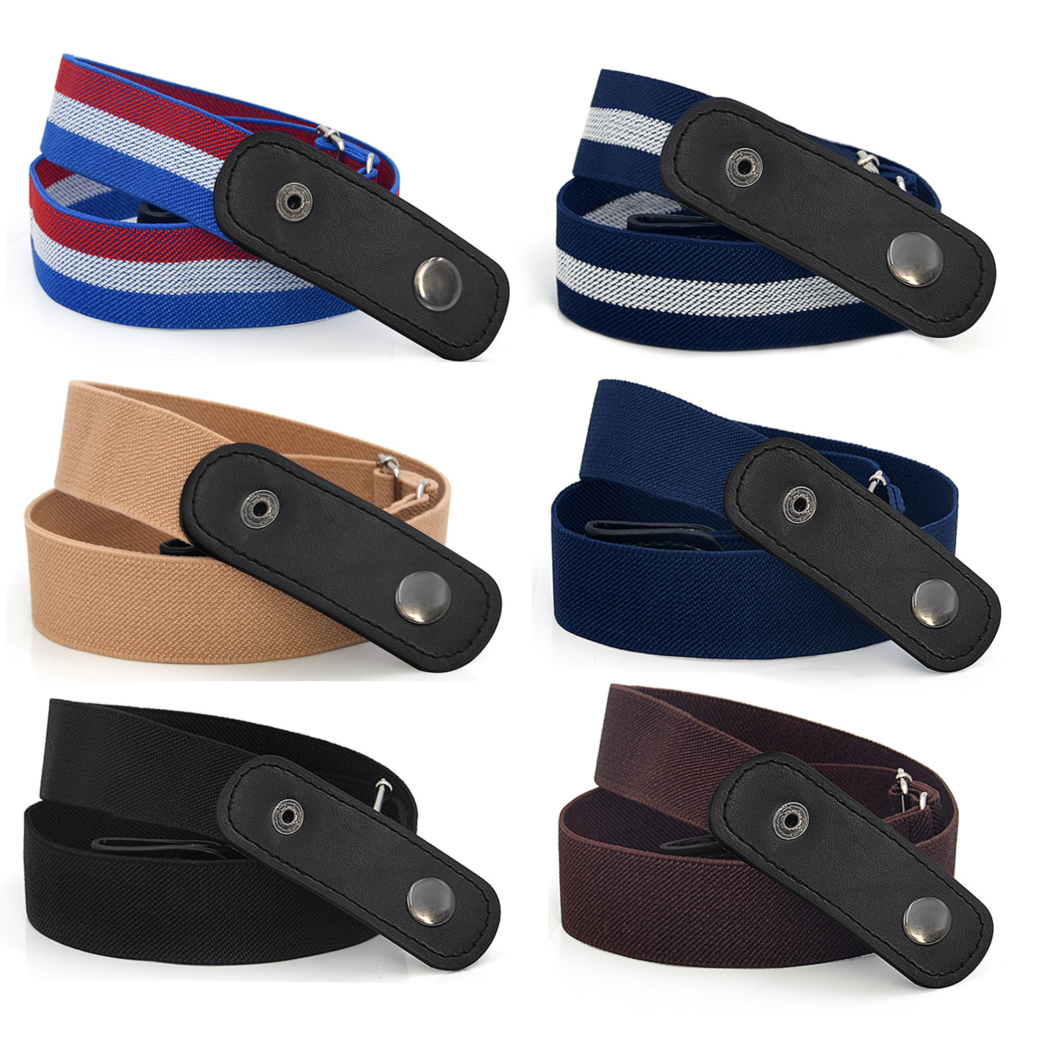 Cinturón perezoso invisible sin costuras estilo ins banda elástica cinturón sin punzonado cinturón de jeans para mujer