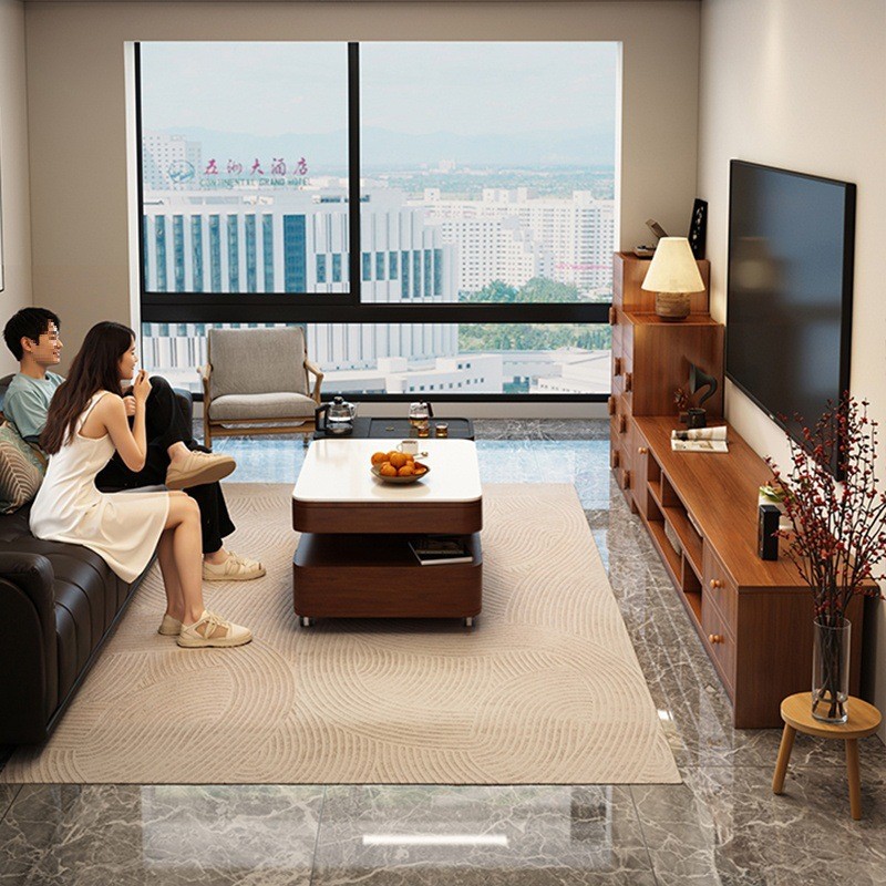 New Chinese Style Tv Cabinet Living Room Home Small Apartment New Storage Storage Cabinet Integrated Floor-Standing Tv Cabinet