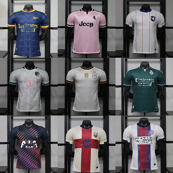2627 New Football Uniforms Player Version Home and Away Short-Sleeved Jerseys Breathable Slim Fit Quick-Drying Ready Stock Cross-Border Wholesale