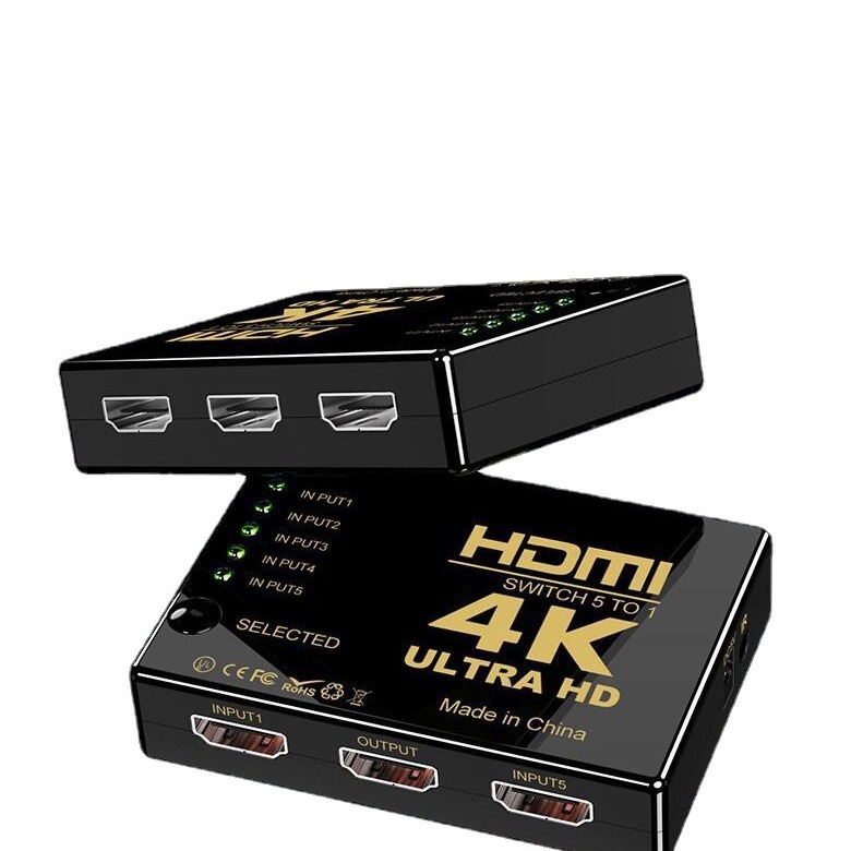 hdmi切换器5进1出 4K30Hz带遥控 hdmi高清视频切换器五进一出