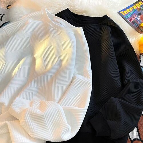 Champion brand casual crew neck sweatshirt long sleeve t-shirt for men, spring and autumn season, American style loose pure color base shirt for teenagers