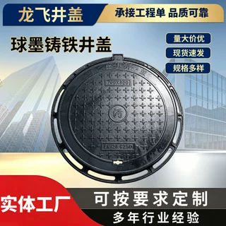 定制700 800球墨铸铁圆井盖防盗卡簧井盖污水雨水电力井盖溢流