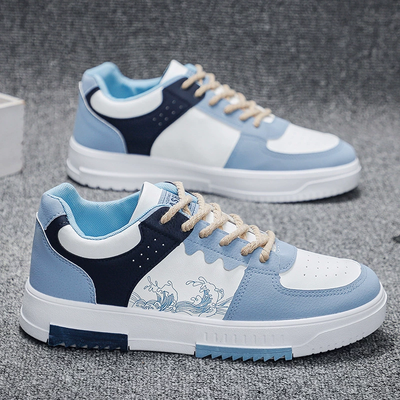 Модная универсальная весенняя обувь на платформе 2024 года, новая мужская обувь, дышащая Белая обувь, мужская повседневная модная обувь