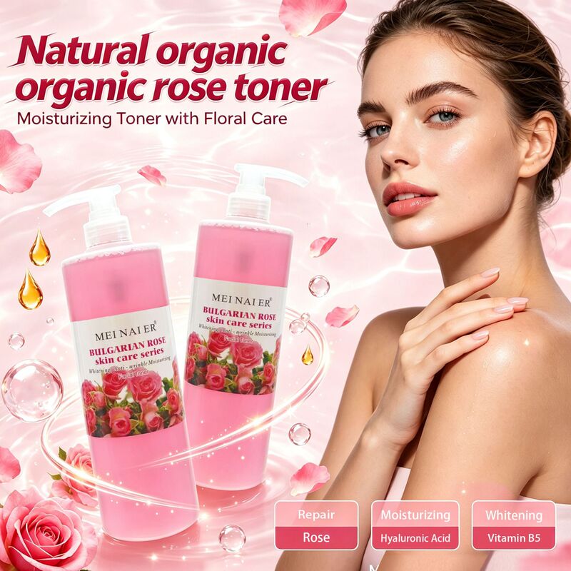 Cross-Border Rose Water Toner Moisturizing, Refreshing, Oil-Controlling, Hydrating, Pore-Brightening, Firming Rose Softening Water 1000ml