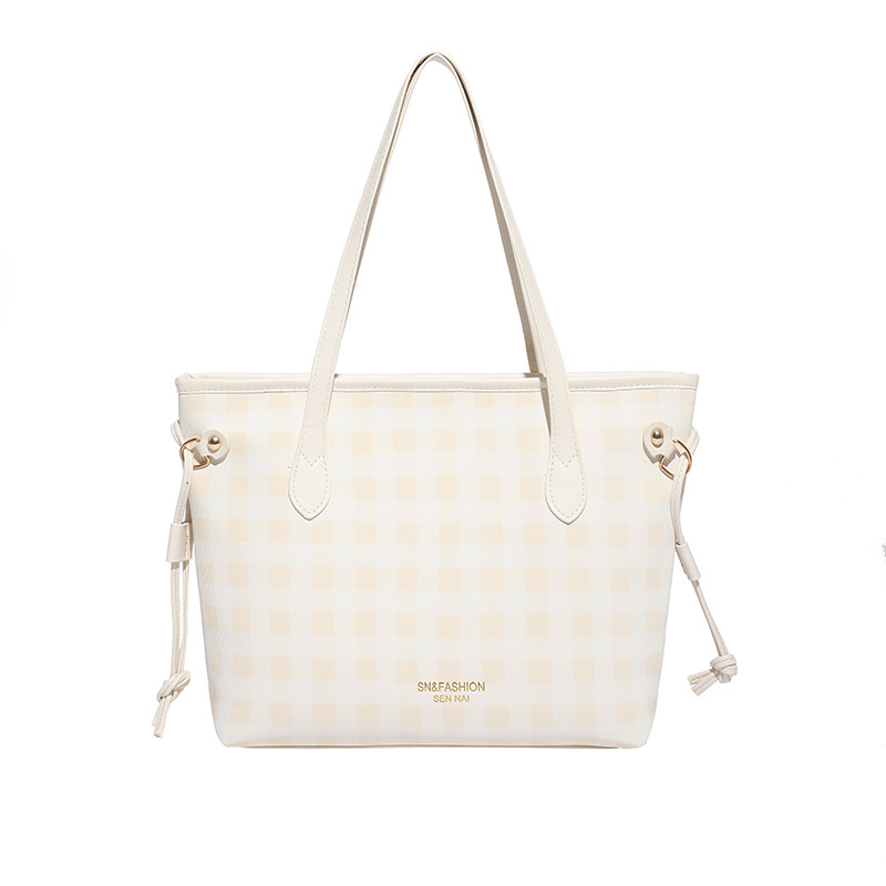 Este año popular nicho bolso a cuadros mujeres 2025 nueva moda versátil bolso de hombro de gran capacidad bolso de viaje