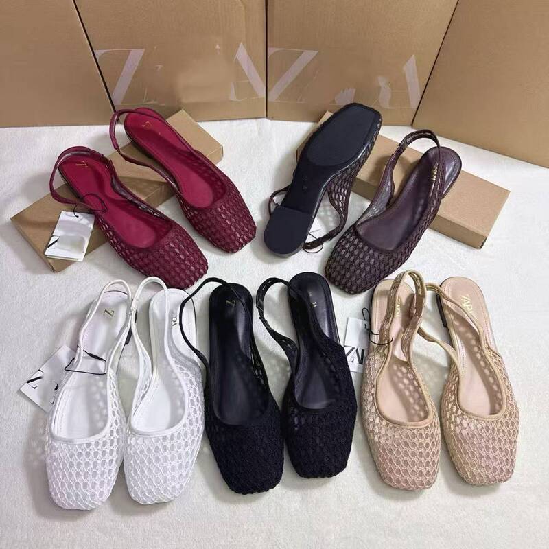 Za In-Stock European and American Style Casual Mesh Trendy Women's Flat Sandals Za In-Stock European and American Style Casual Mesh Trendy Women's Flat Sandals