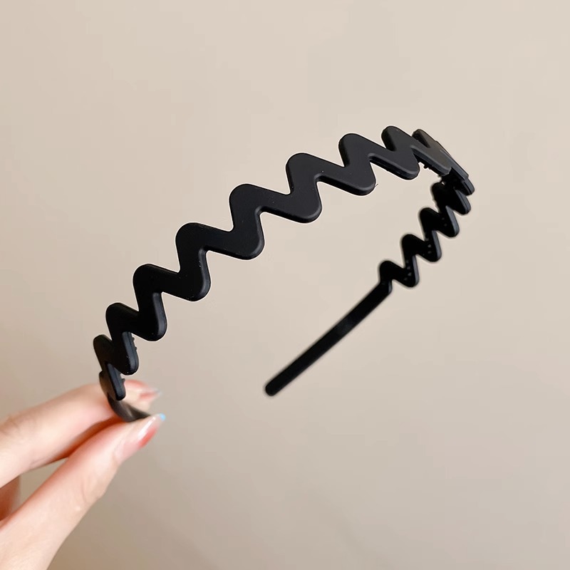 Coreano alto cráneo debe aumentar la altura esponjoso peludo ondulado banda de cabello de doble uso con dientes para mujeres