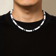 D 98012 Bohemian Clay Piece Necklace ������������Ƭ����
