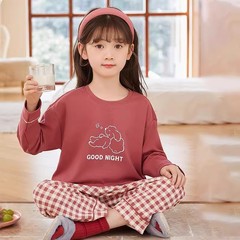 子供用パジャマ子供2025春秋綿長袖長ズボンホームウェア新型春秋タイプ男の子ホームウェア