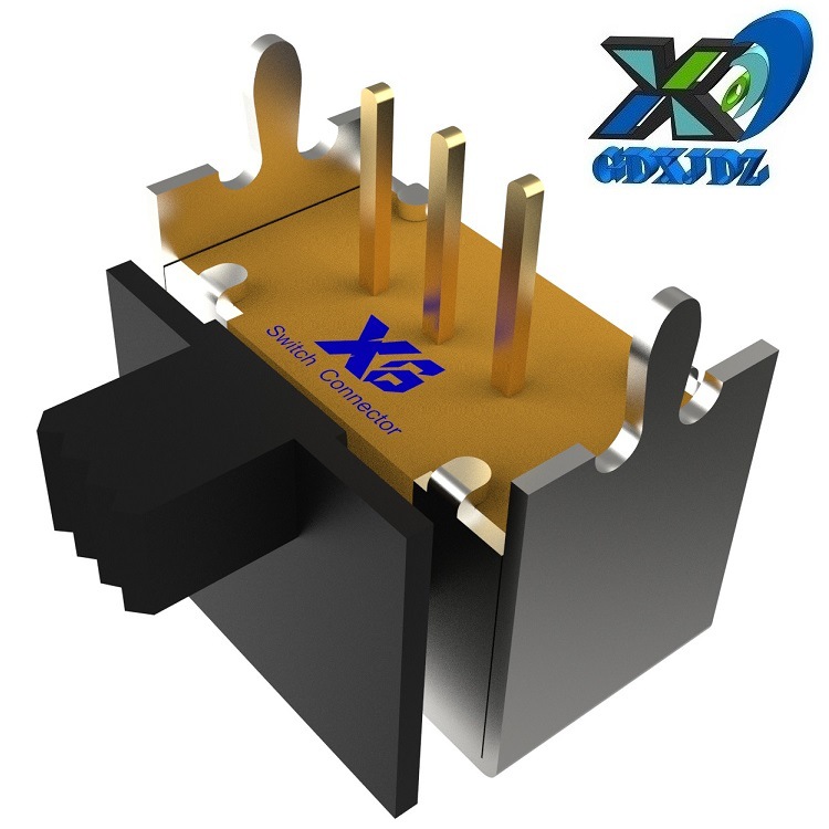 溪榜2位拨动开关侧拨  侧柄2档波动开关耐温 侧柄2位滑动开关1P2T