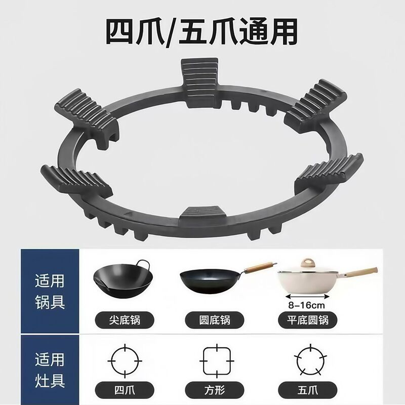 2025新款铸钢奶锅架子燃气灶煤气灶防滑架托四爪五爪家用通用支架|undefined