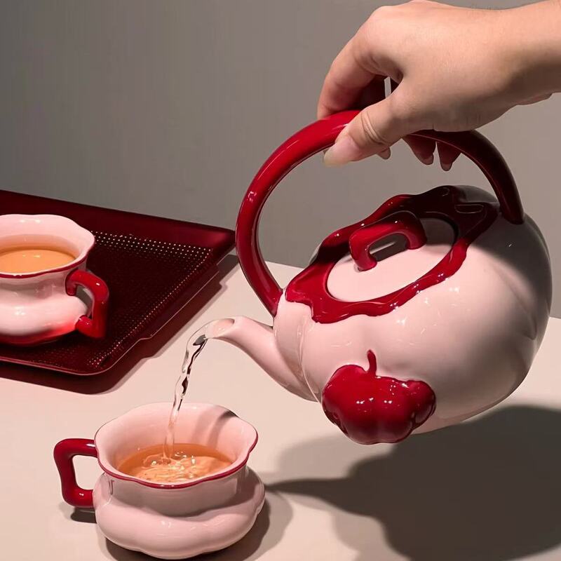 功夫茶杯茶壶客厅待客新家乔迁礼物南瓜茶具套装2025新款家用陶瓷|undefined