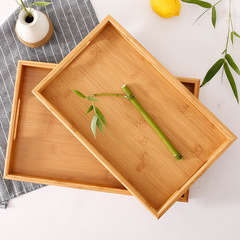 Japanese bamboo wood tea tray, rectangular household bamboo water cup storage tray, commercial barbecue tray, restaurant serving tray