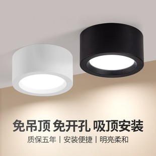 DALI graffiti dimming 0-10V two-color temperature intelligent surface mounted downlight spotlight green rice controlled silicon hole-free Downlight