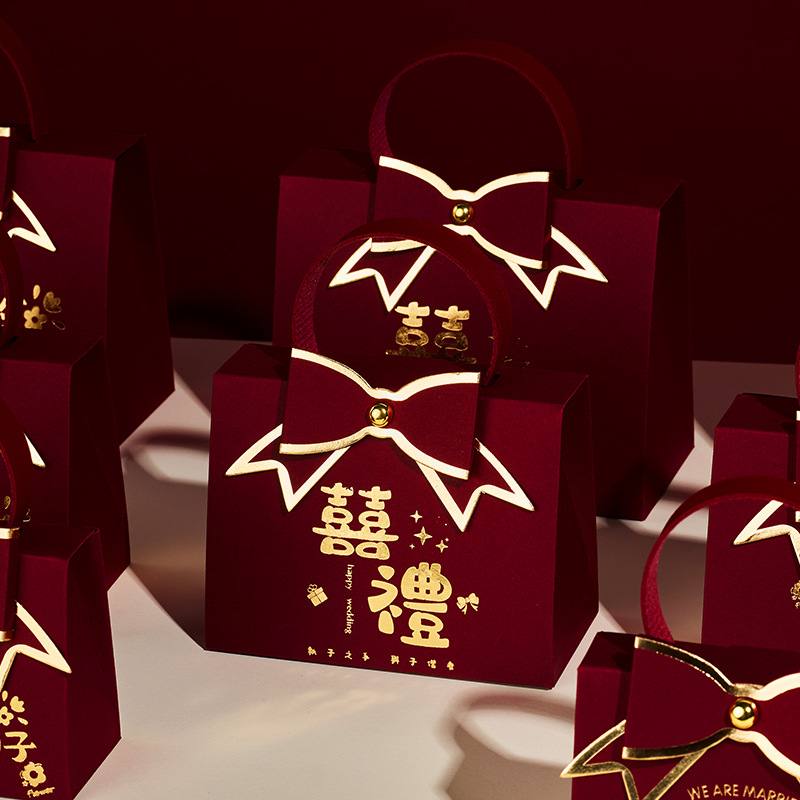 Caja de dulces de boda 2026 nuevo estilo chino de alta sensación caja de regalo de boda cajas de dulces de gran tamaño cajas vacías especiales de boda