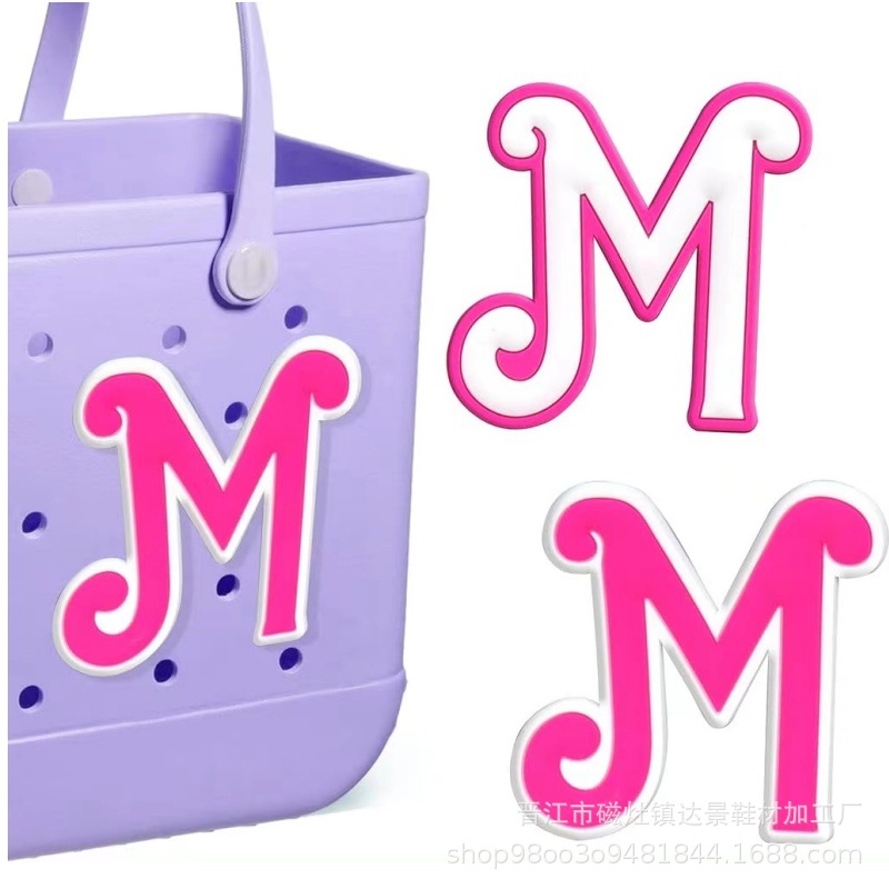 Botones de zapatos rosados con letras grandes, botones de botones, botones de botones