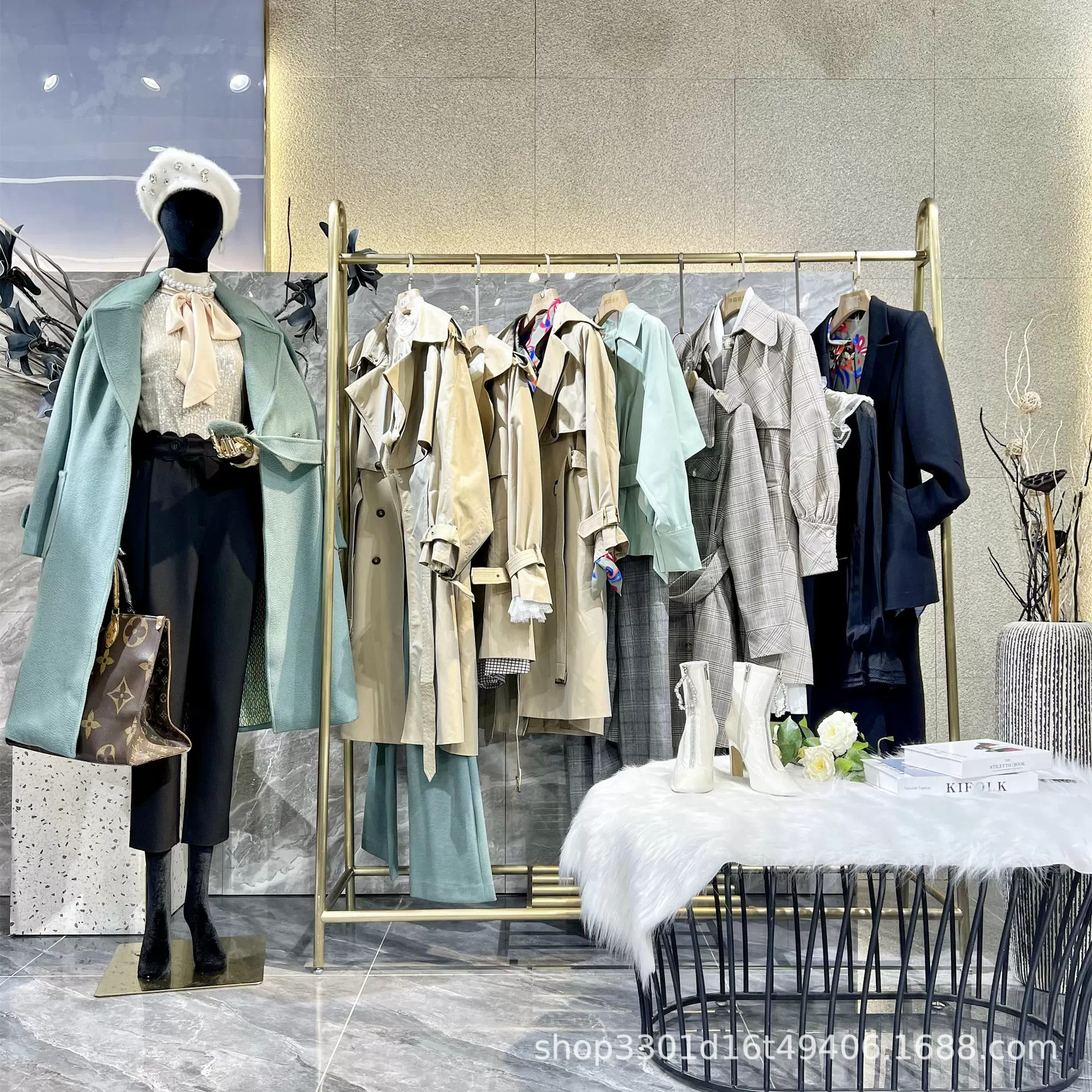 Высококачественный дизайнерский оптовый тренч в корейском стиле средней длины, распродажа женской одежды, поставщик.