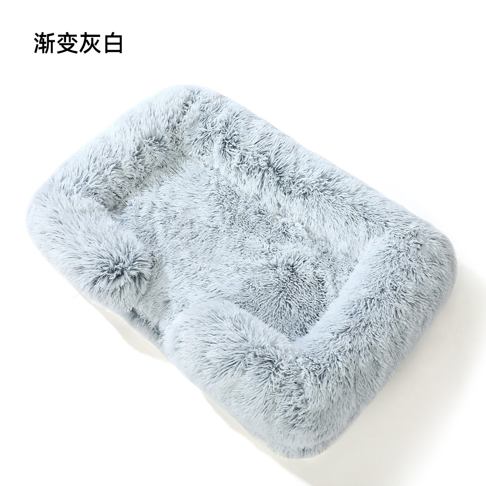 Fábrica de peluche de invierno para mascotas peluche para gatos nido para perros cuadrado cojín para mascotas cama para gatos cama para perros suministros para mascotas