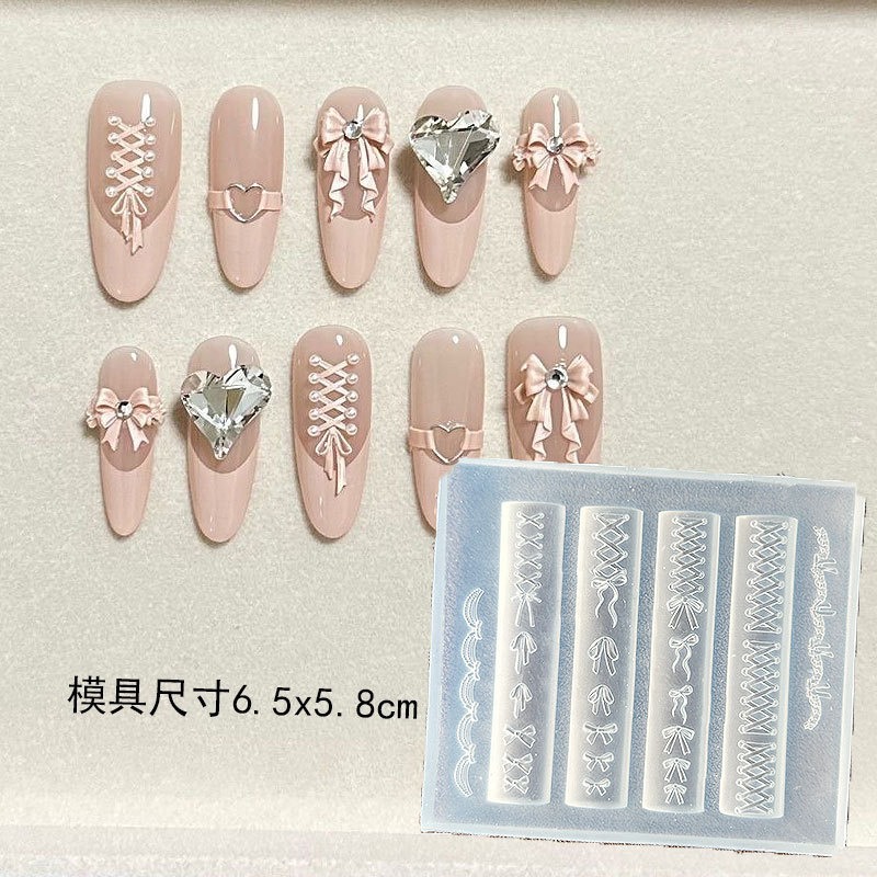 さまざまな蝶の形のネイルアート装飾シリコンモールド高透明接着剤 UV 接着剤モールド交換モデル|undefined