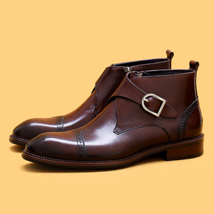 [Vip Exclusive] Winter Chelsea Boots Men's Genuine Leather Short British Side Zipper Business Formal Martin Boots