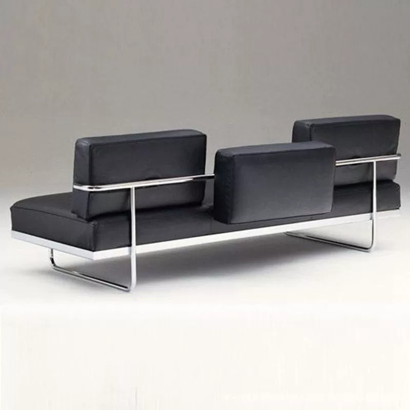 LC5 retro clásico de cuero de oficina de acero inoxidable nórdico portafolio de estudio casual minimalista sofá de hotel de negocios