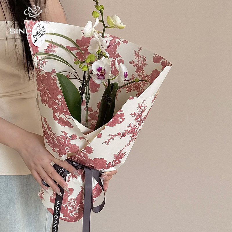 Siete colores, 180g, cartón duro impreso grueso, papel de embalaje de flores, ramo, papel de modelado de flores, material de bricolaje floral