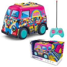 新款四通遥控卡通车无线遥控玩具车涂鸦四通玩具车儿童卡通玩具车