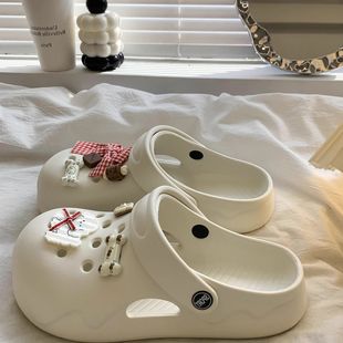 2024 New Summer Style Versatile Cute Puppy Clogs for Women to Wear Eva Thick-Soled Non-Slip Non-Smell Toe-Cap Slippers