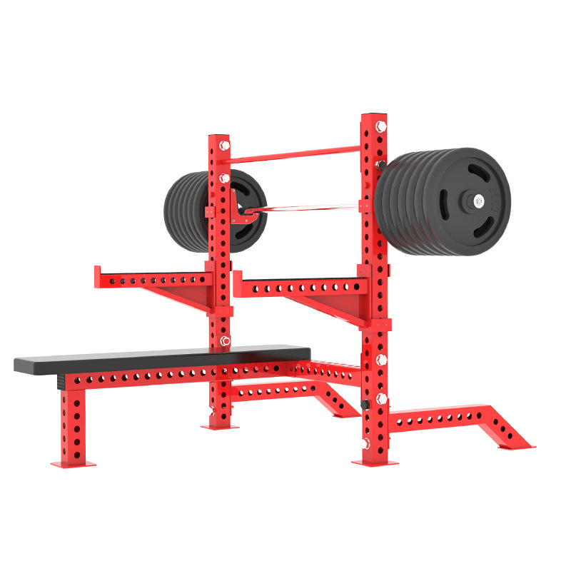 Frame de cuclillas gratis multipropósito barraca profesional de empuje horizontal medio marco marco marco de cuclillas marco alto y bajo marco marco de gimnasio multifunción