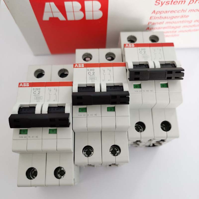全新原装ABB小型断路器S202 2P C2A C6A C10A C16A C20A空气开关