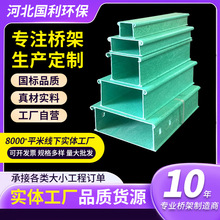 玻璃鋼電纜橋架槽式托盤式加強型防火阻燃走線槽盒玻璃鋼管箱