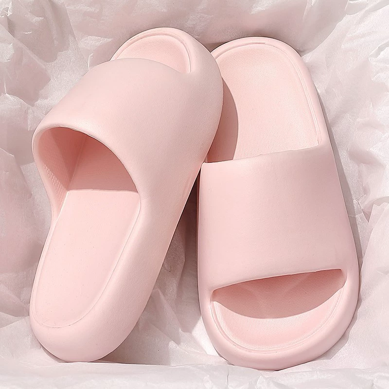 Summer Slide Slippers, Soft Sole, Non-Slip, Sizes 36–45, Heel 1.8/2.5 cm