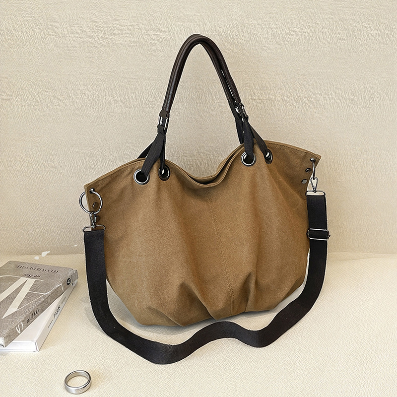 Bolso Bandolera Retro de Lona Lona Resistente al Desgaste Gran Capacidad para Uso Diario image 7