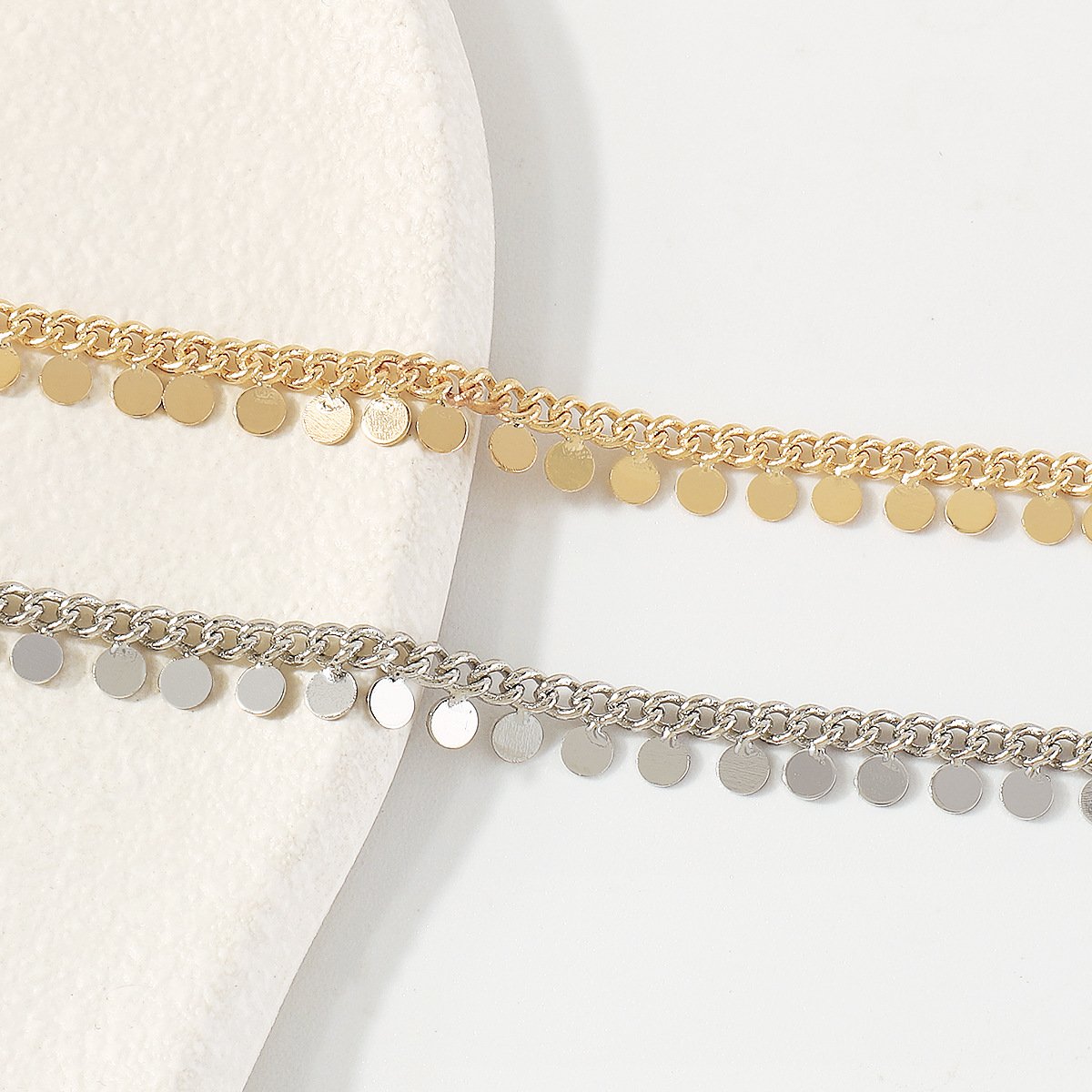 Fashion Round Copper Tassel Plating Necklace 1 Piece