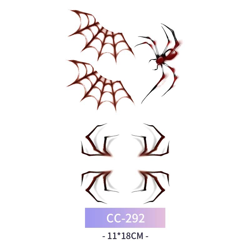 Transfronterizo en stock al por mayor de halloween colorido mariposa tatuaje pegatinas simulación sangrienta cicatriz pegatinas divertidas pegatinas impermeables