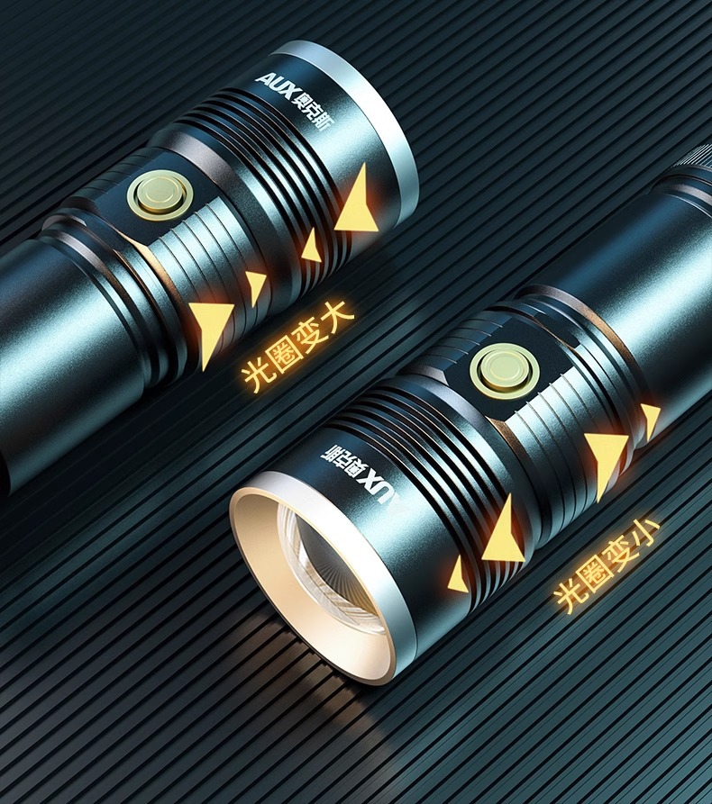 Oaks Strong Light Flashlight, Ultra-Bright, Long-Range, Long-Lasting, Handheld Flashlight, Outdoor Portable Mini Flashlight