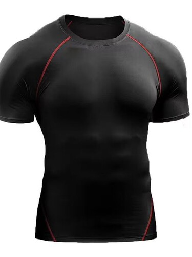 Cross-border fitness clothes men's outdoor sports quick-drying short-sleeved t-shirt training pro running stretch tights yoga