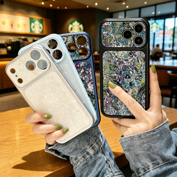 Trendy New Candy-Colored Shell Glitter Phone Case Suitable for 17Promax Anti-Fall 16Pro Protective Case