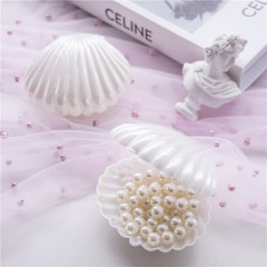 Girly Heart Simulated Shell Ornaments Pearl Storage Cute Pink Chic Desktop Ornaments Wedding Candy Box Storage Props