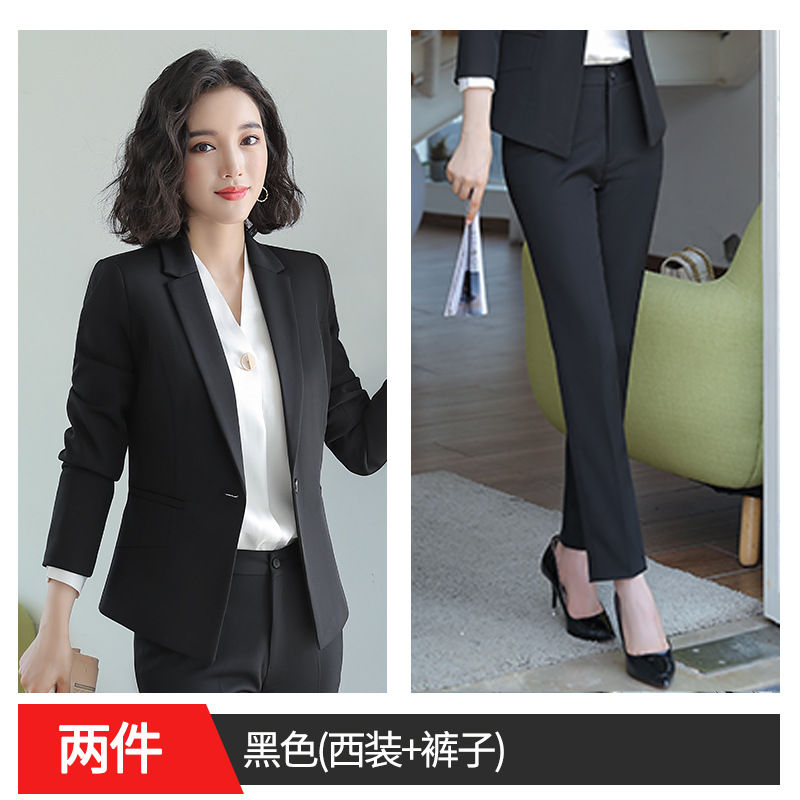 スーツの女性と春秋の職業ファッションの気質のホワイトカラーの正装のスーツの女性のスーツのホテルの作業服の小さい子供