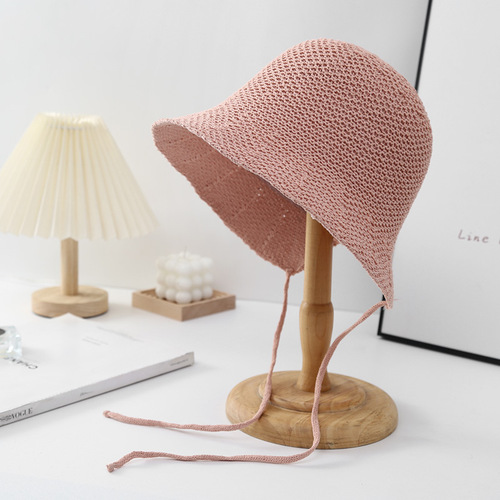 Spring and summer new fashion Japanese fisherman hat for women breathable fabric ponytail retro sun protection beach hat